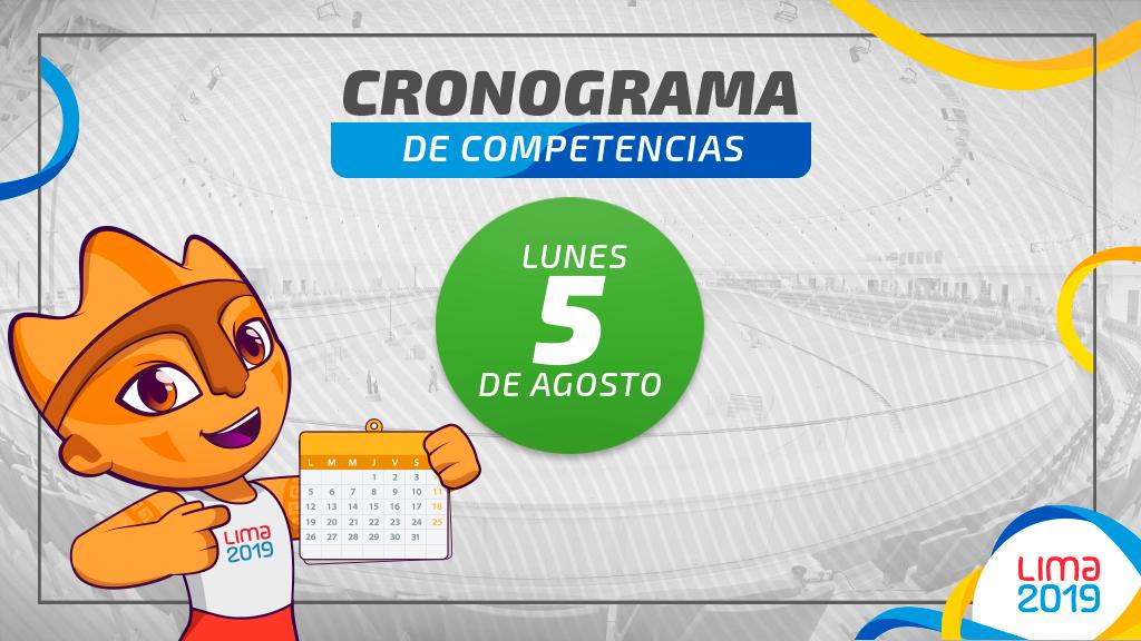 Agenda de México para el 5 de agosto (Twitter: @Lima2019Juegos)