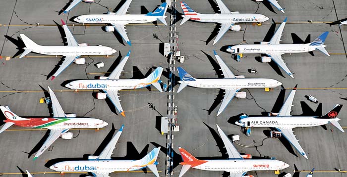 Desde el 11 de marzo aerolíneas dejaron en tierra el 737 Max, tras el desplome de un avión de ese modelo de Ethiopian Airlines. Lindsey Wasson/reuters