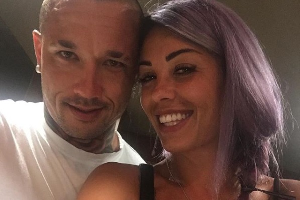 Radja Nainggolan y su esposa (Instagram)