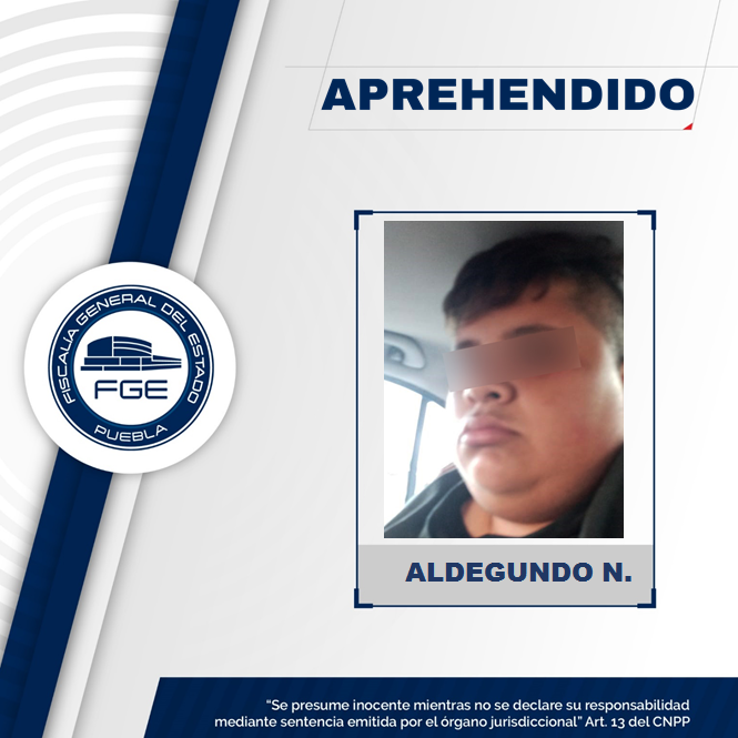 Aldegundo N. alias “El Cachorro” fue aprehendido por su presunta participación en la privación de la libertad de un ciudadano en San Juan Xiutetelco (