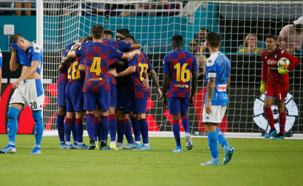 El Barcelona venció al Nápoles (AFP)