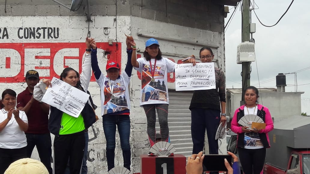 Mujeres piden equidad en premios de carrera en Puebla (Especial)