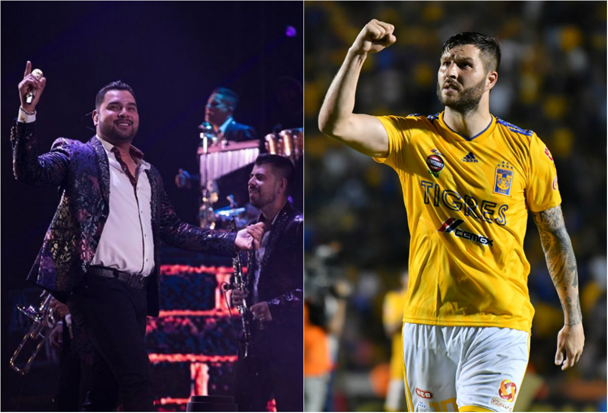 El vocalista de la agrupación sinaloense mandó un mensaje al goleador de Tigres (Especial)