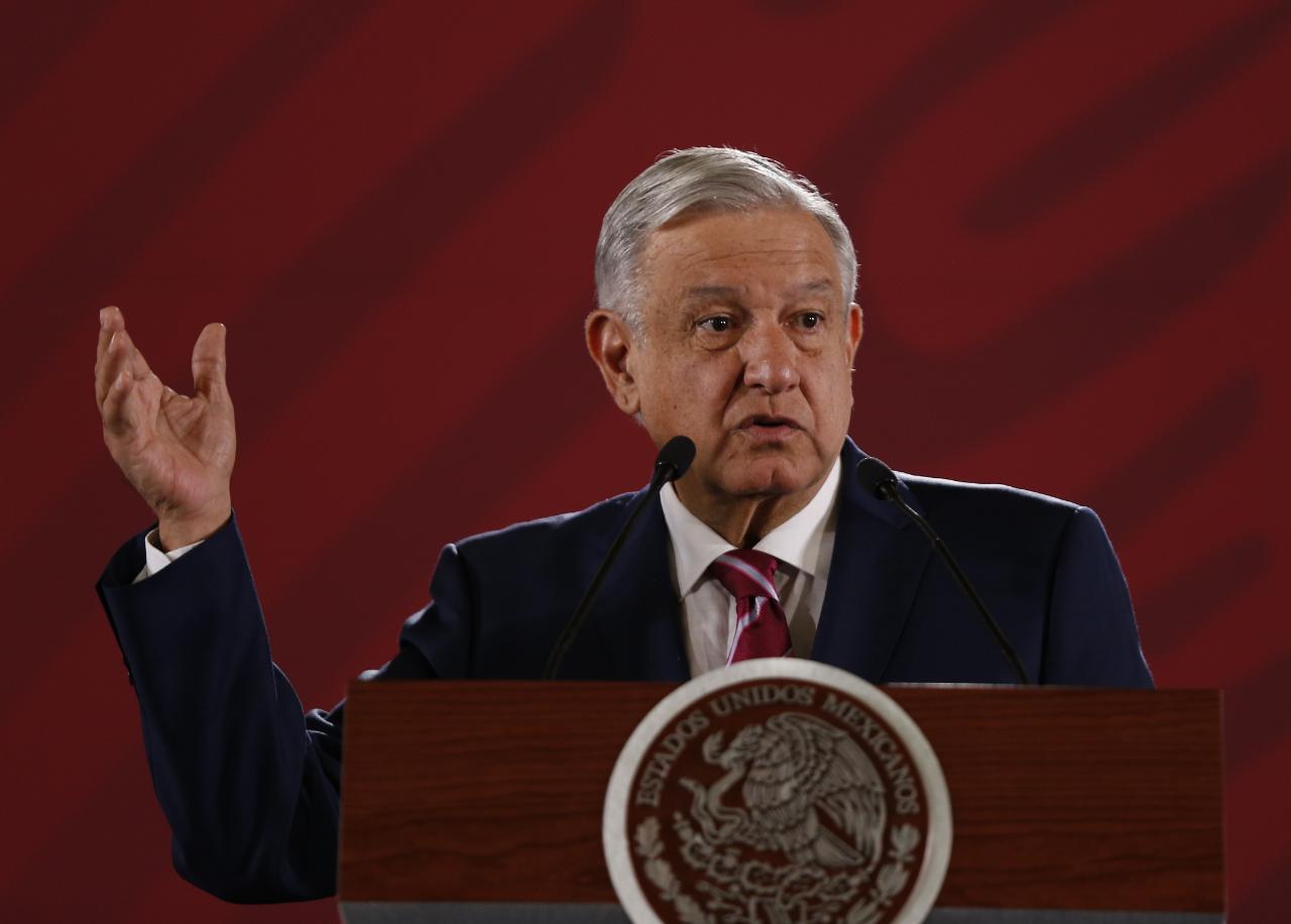 El Presidente durante la Mañanera de hoy (Foto: Héctor Téllez)