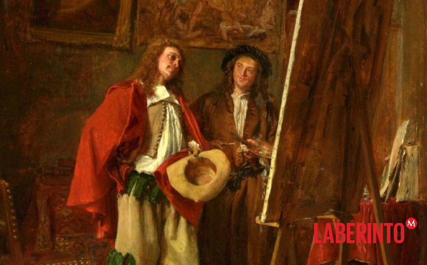 'Conocedor en el estudio del artista', obra representativa del realismo francés. (Ernest Meissonier)