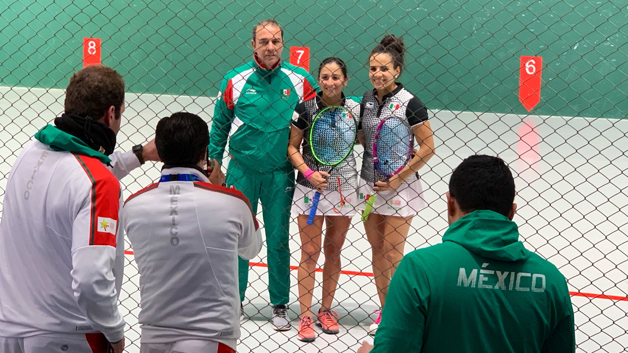Ariana Cepeda y Guadalupe Hernández ganan medalla de oro en frontenis en Lima 2019 (Twitter: @CONADE)