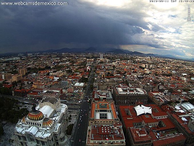 Se prevé caída de granizo en 12 alcaldías de CdMx. (Tomado de @webcamsdemexico)