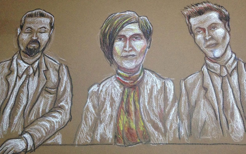 Audiencia de Rosario Robles. (Ilustración: Mauricio Ledezma )