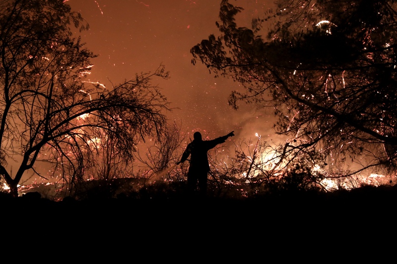 En total, 56 incendios forestales iniciaron en el país en un periodo de 24 horas. (AP)
