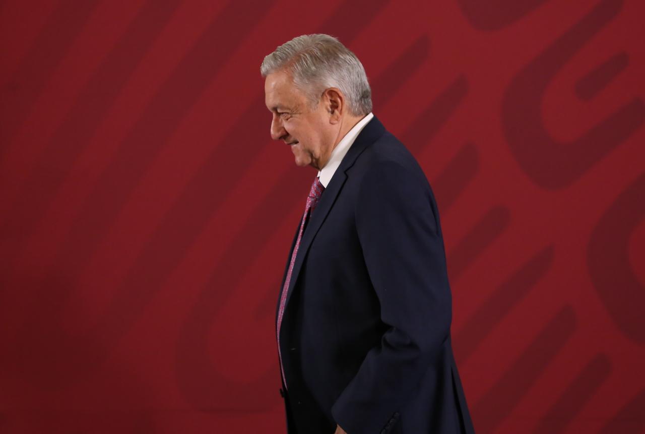 El Presidente en su conferencia en Palacio Nacional. (Foto:  Octavio Hoyos)