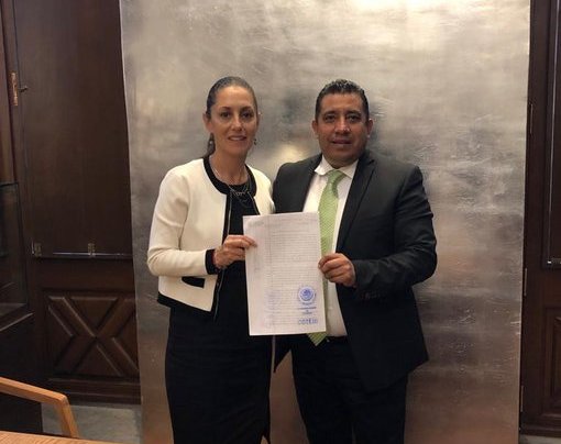 Claudia Sheinbaum y Héctor Castelán Moreno.
