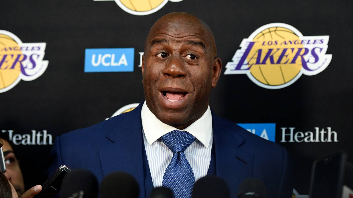 'Magic’ Johnson una estrella espectáculo de la NBA (AFP)