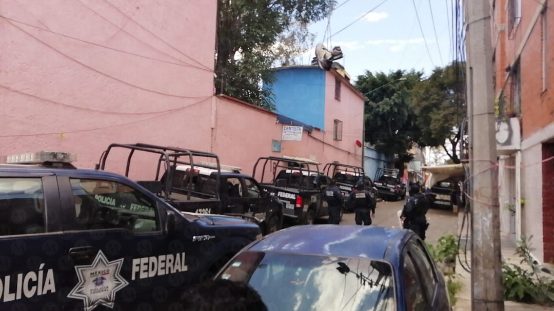 La Policía Federal se encargó del operativo en calles de la colonia Morelos. (Jorge Becerril)