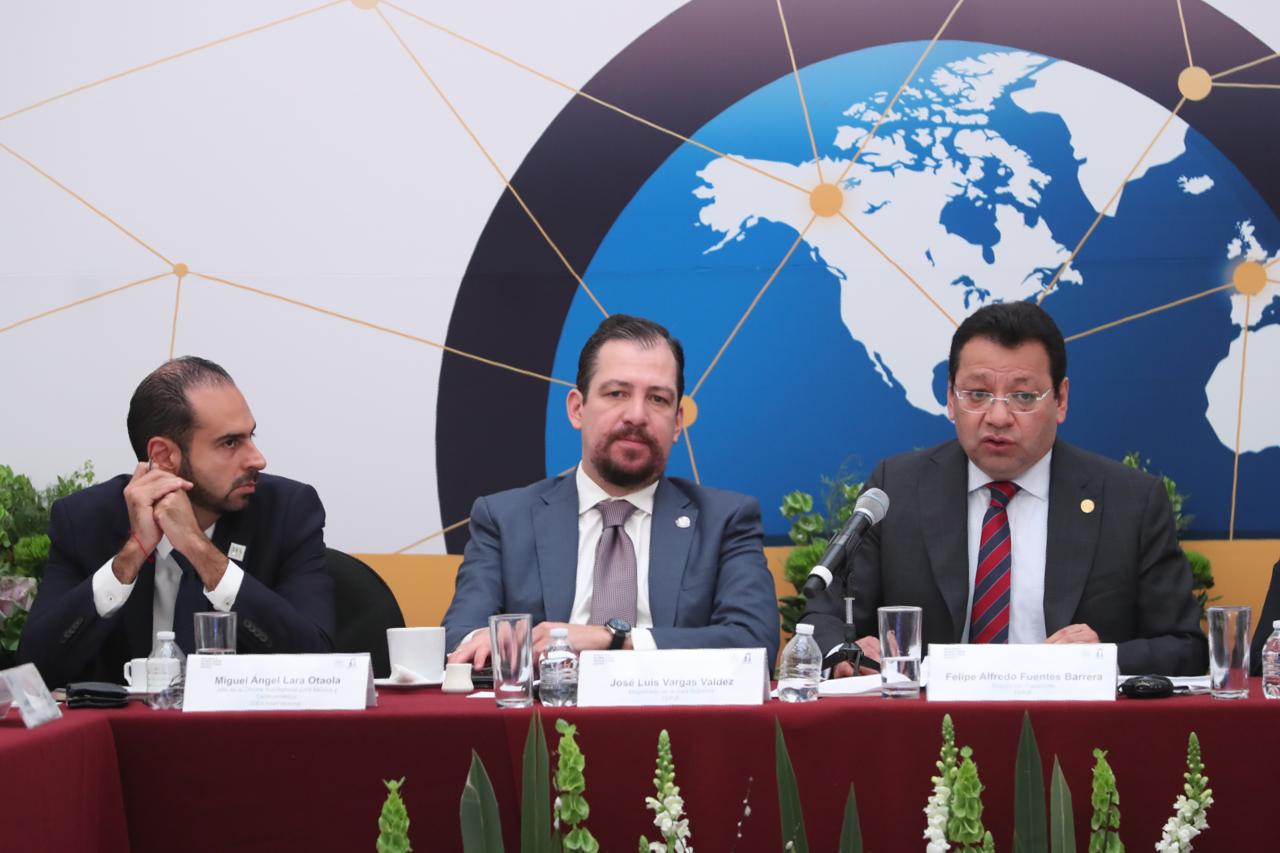 El presidente del TEPJF, Felipe Fuentes Barrera, en la inauguración del taller 'Construyendo un índice global de justicia electoral'. (@FFuentesBarrer