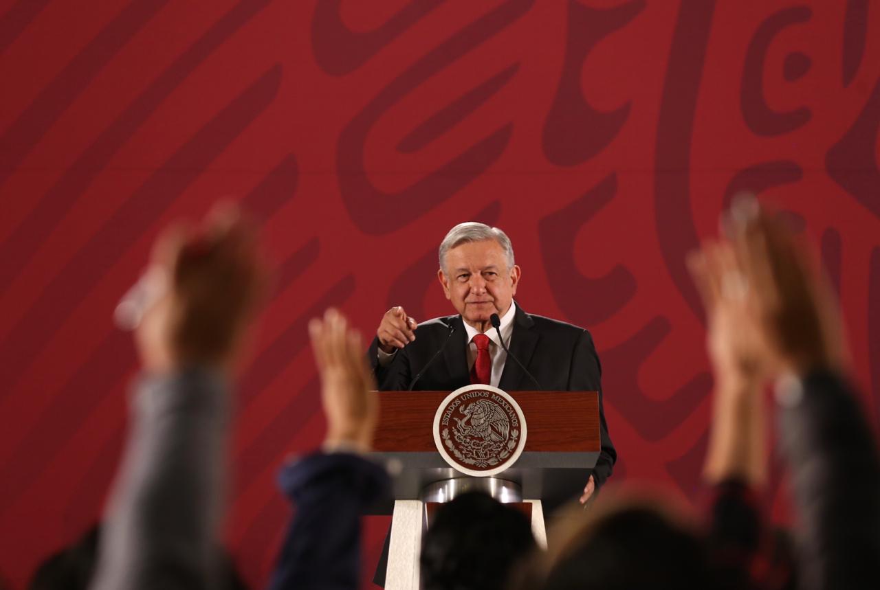 AMLO el 15 de agosto de 2019 en su conferencia matutina. (Foto: Nelly salas)
