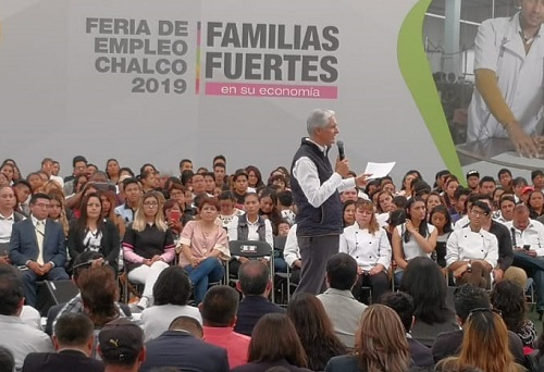 El mandatario estuvo en el municipio de Chalco. (Zuleyma García)