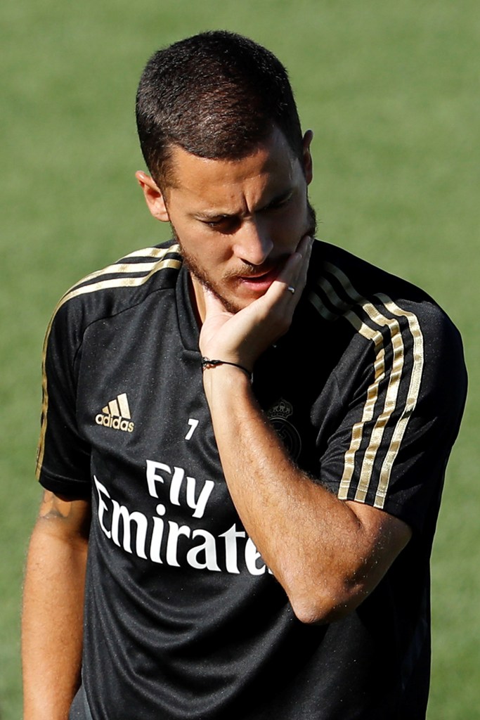Eden Hazard en un entrenamiento del Real Madrid (EFE)
