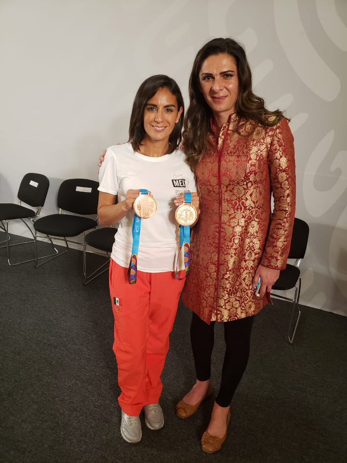 Paola Espinosa y Ana Guevara (Twitter: @PaolaEspinosaOf)
