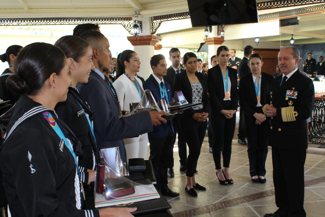 Secretaría de Marina entrega reconocimientos a medallistas en los Juegos Panamericanos 2019 (Secretaría de Marina)