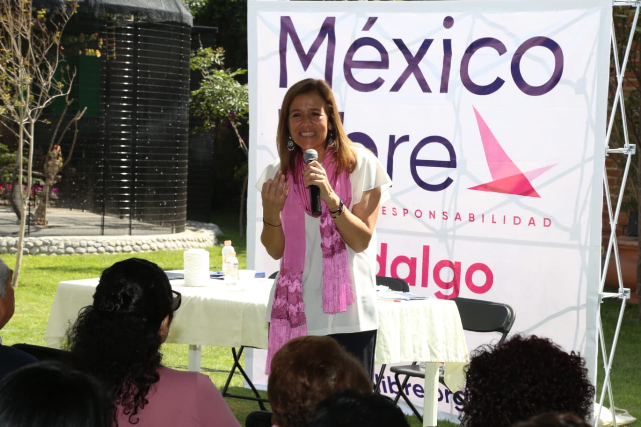 Margarita Zavala estuvo presente en la asamblea en Pachuca. (Jorge Sánchez)