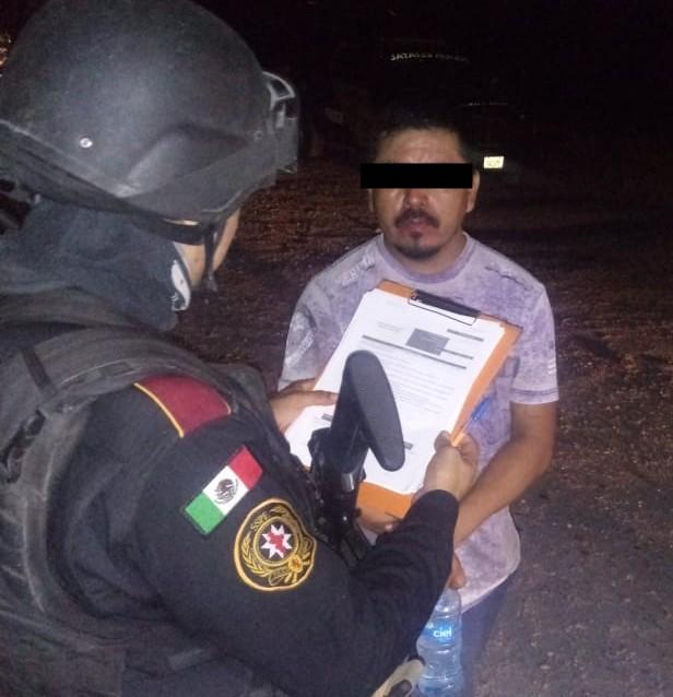 El operativo fue montado por Fuerza Civil en el kilómetro 104 de la carretera Monterrey-Nuevo Laredo.