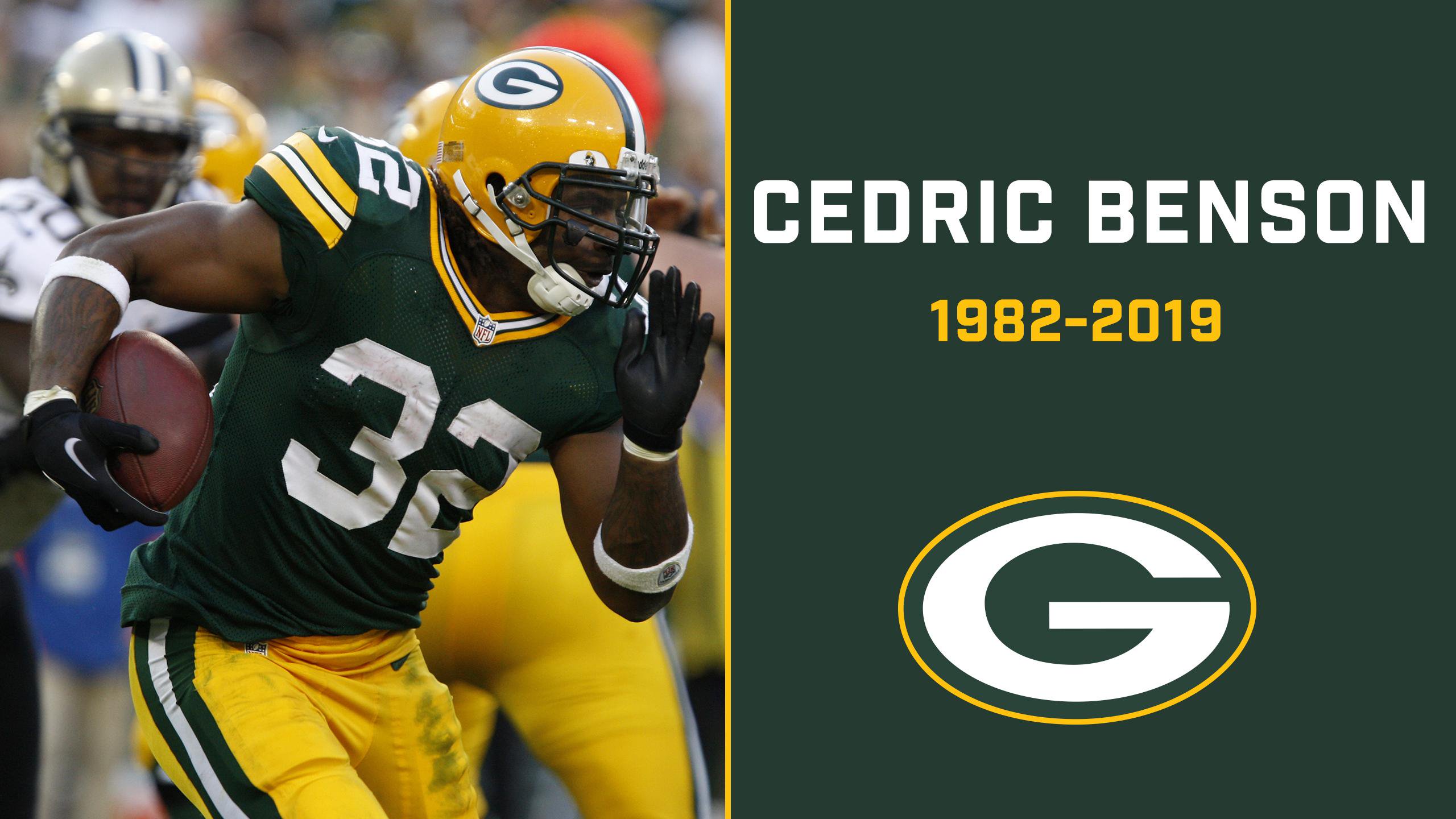 Cedric Benson murió en un accidente de transito (Twitter @packers)