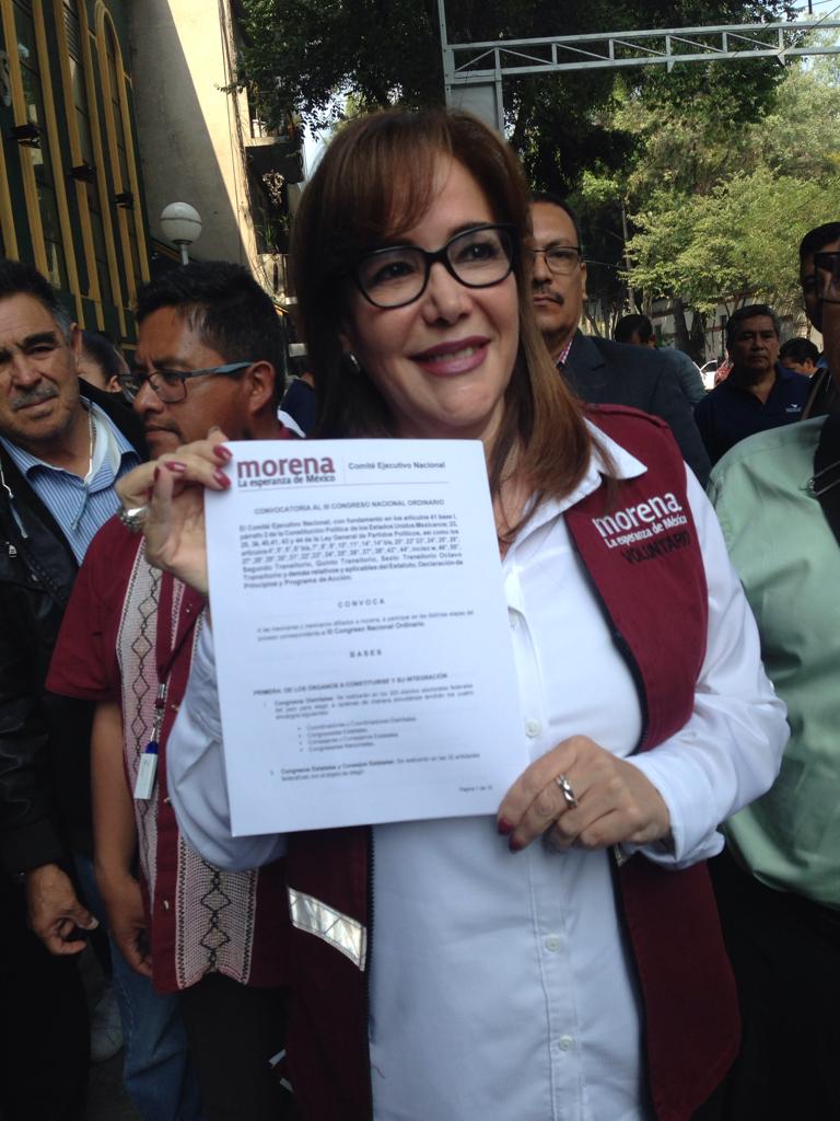 Yeidckol Polevnsky presentó la convocatoria de Morena (@yeidckol)