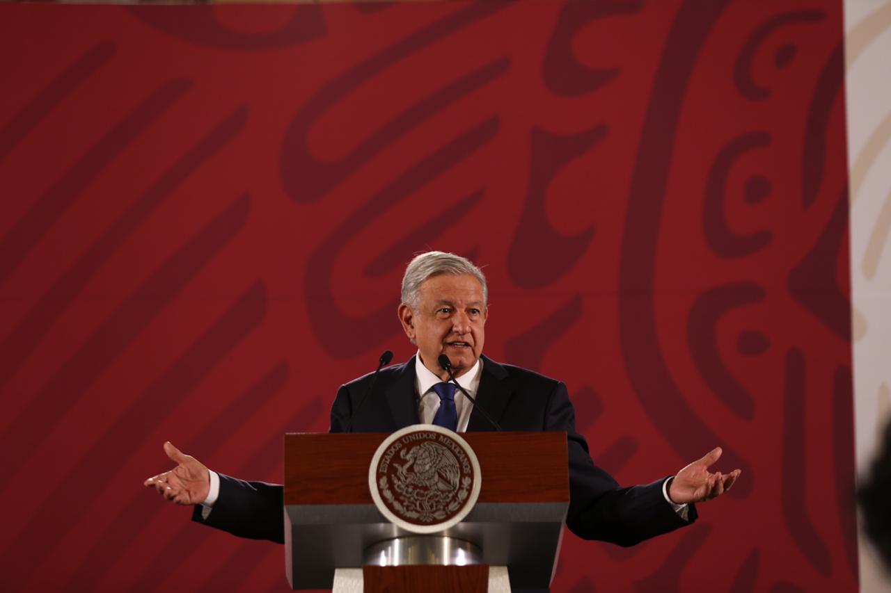 AMLO en conferencia de prensa matutina. (Nelly Salas)