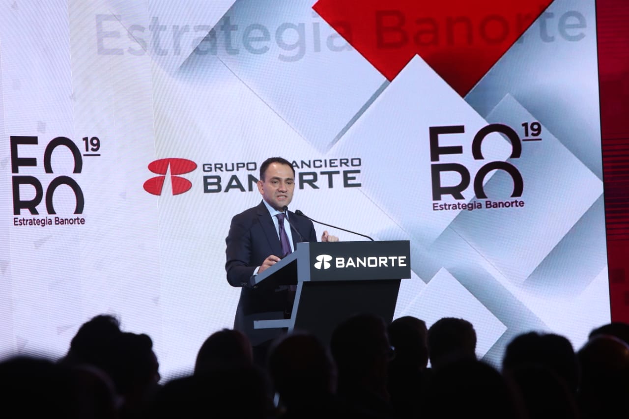 Arturo Herrera, secretario de Hacienda, en su participación durante el foto Estratégico Banorte (Juan Carlos Bautista)