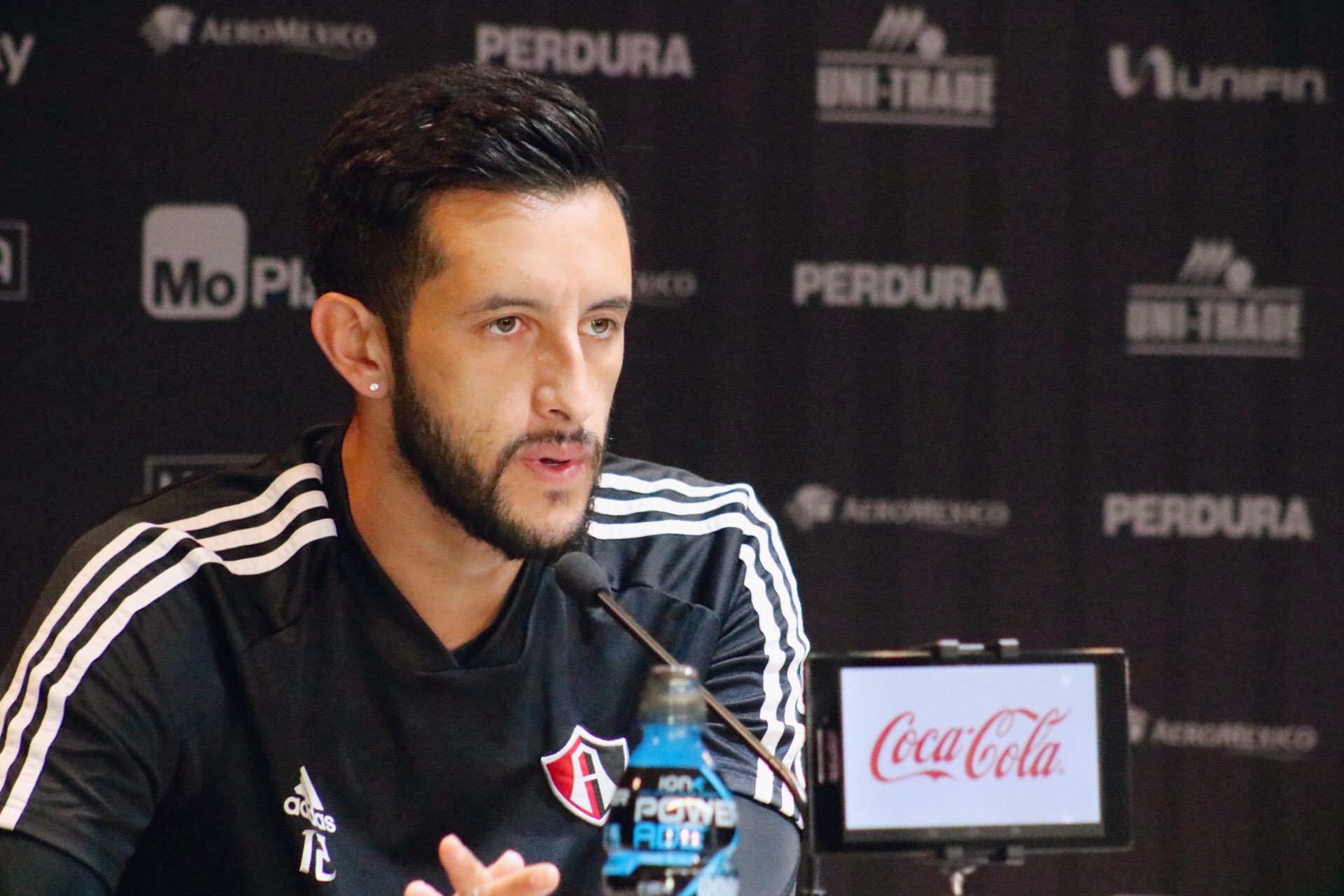 Camilo Vargas, portero de Atlas en conferencia de prensa. (Twitter @atlasfc)