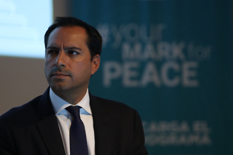 El gobernador de Yucatán dio detalles de la Cumbre Internacional de los premios Nobel de la paz 2019. /cuartoscuro