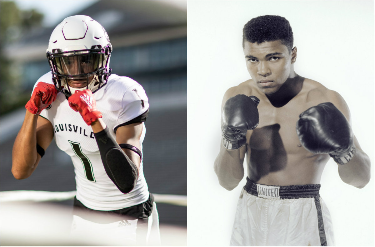 La Universidad de Louisville crea uniforme en honor a Mohammad Ali (Twitter @UofLFootball)