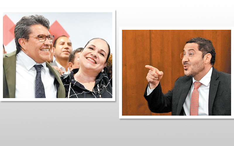 El zacatecano y Fernández, felices; el aún líder del Senado se inconformó. (Fotos: M. Pablo/Cuartoscuro)