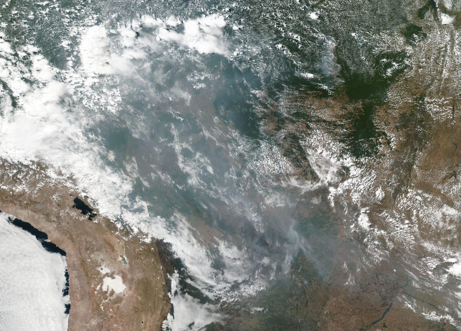 En lo que va de 2019 se han registrado 72 mil 843 incendios en Brasil. (NASA)