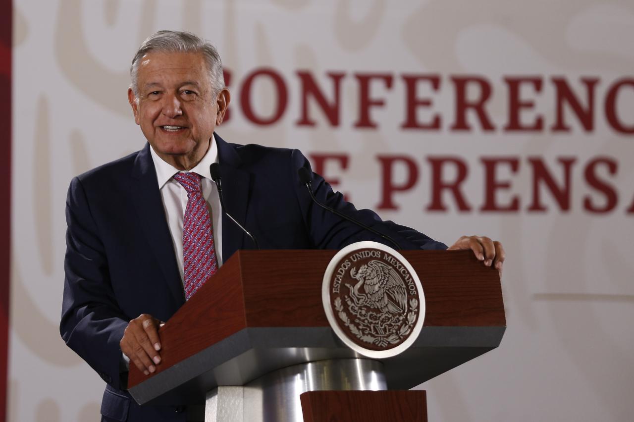 Conferencia de prensa matutina en Palacio Nacional. (Foto: Héctor Téllez)