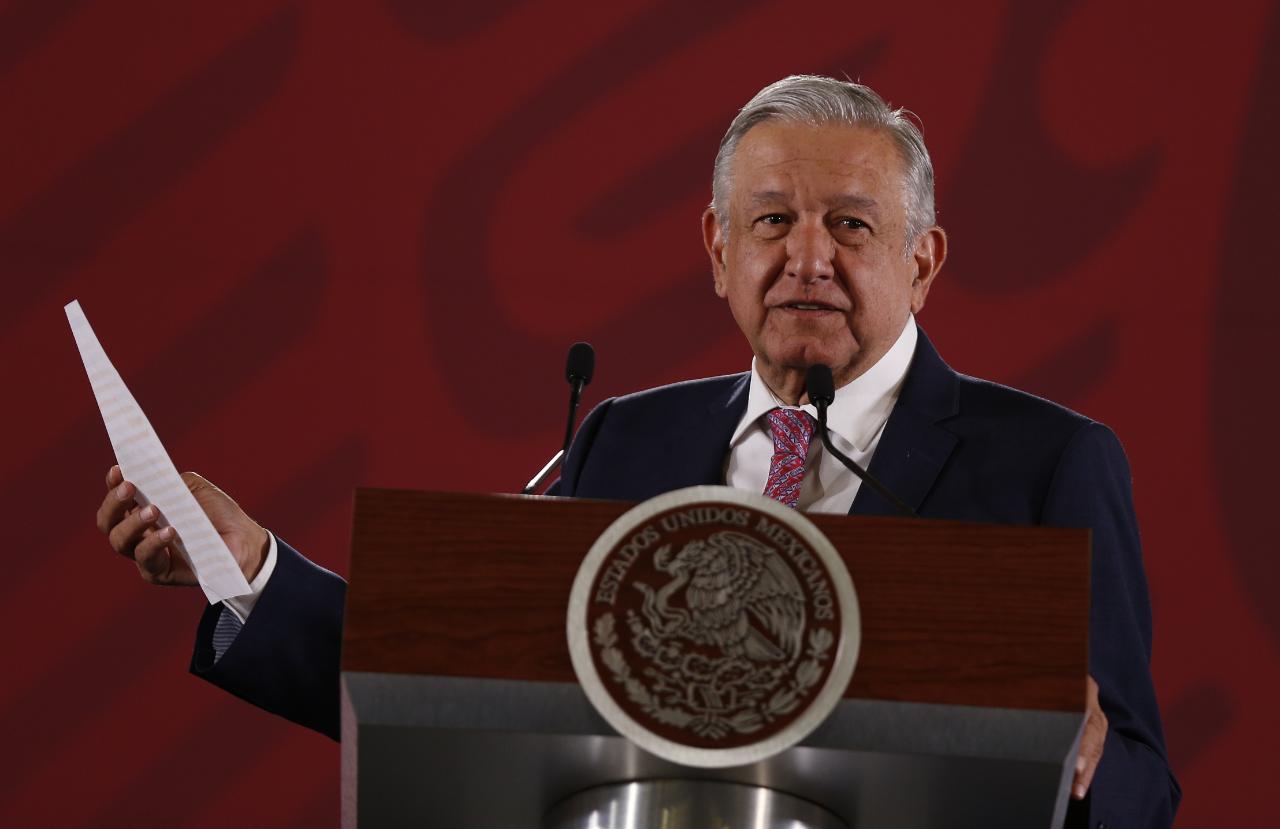 López Obrador en conferencia de prensa matutina en Palacio Nacional (Foto: Héctor Téllez)