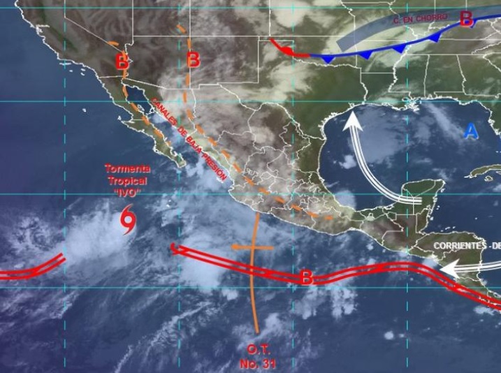 Evolución de tormenta tropical 'Ivo' (Conagua)