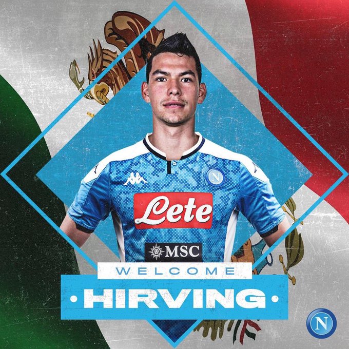Hirving Lozano es nuevo jugador del Napoli (Twitter @sscnapoliES)