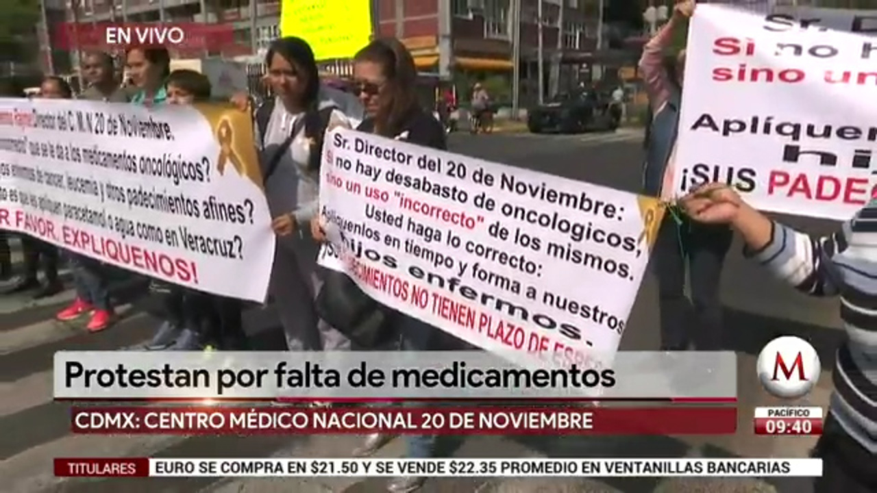 Protestan por falta de medicamentos en CdMx - Grupo Milenio