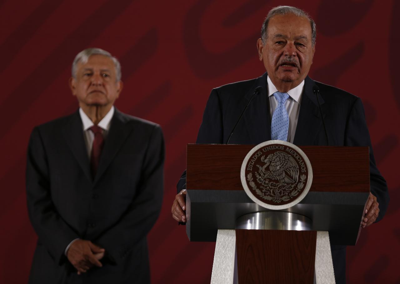 Conferencia matutina de López Obrador con empresarios. (Foto: Héctor Téllez)