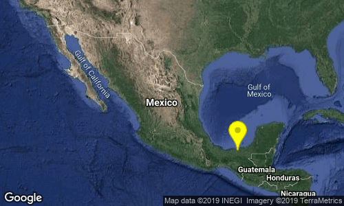 El sismo fue registrado a las 19:08 horas en Tabasco: (@SismológicoMX)