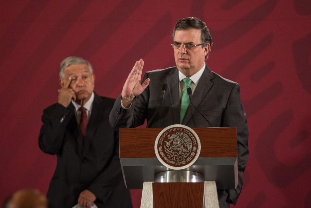 Andrés Manuel López Obrador encarga la política exterior al canciller Marcelo Ebrard. (Archivo Cuartoscuro)