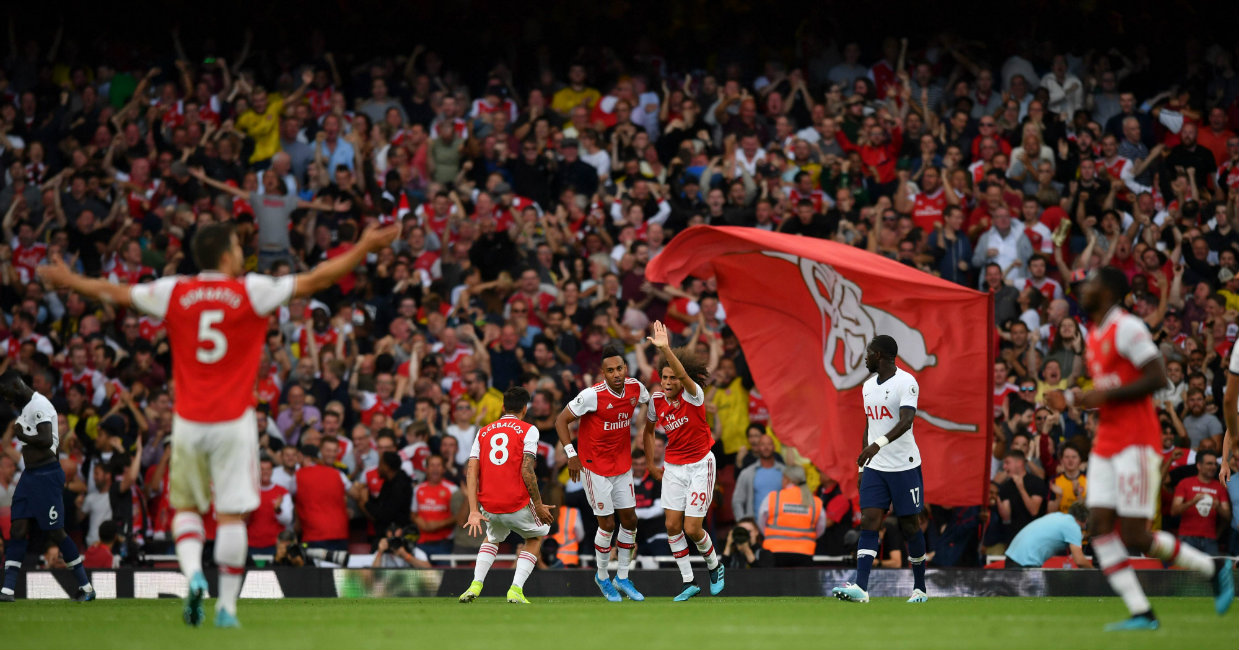 Arsenal logró empatar contra el Tottenham (AFP)