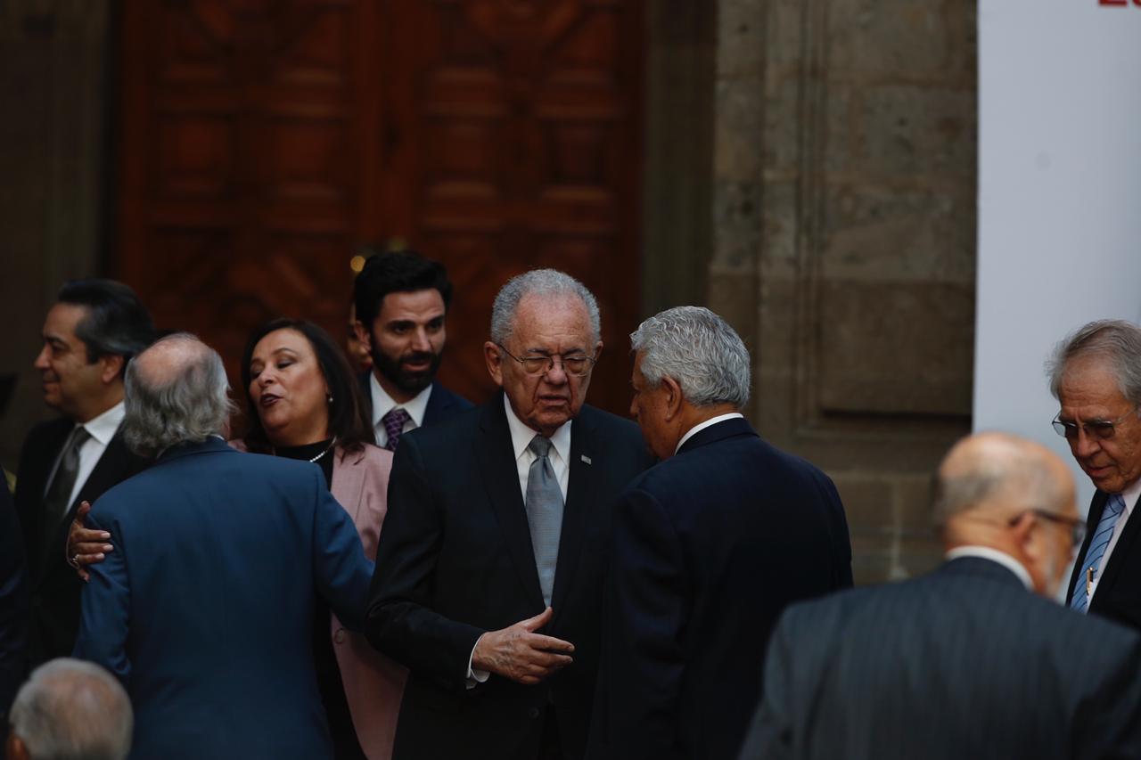 Javier Jiménez Espriú, titular de la SCT, es uno de los invitados a Palacio Nacional. (Nelly Salas)