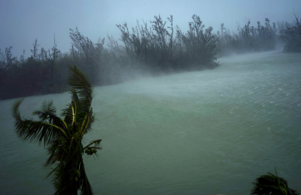 Dorian tocó tierra el domingo en las islas Ábaco, en el noroeste de las Bahamas. (AP)
