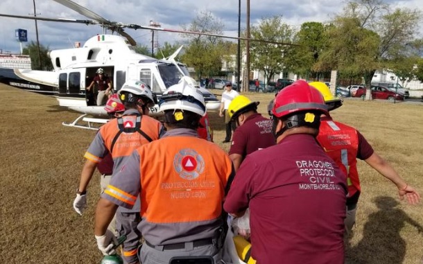 El percance vial se registró en la carretera Puerta La Boca, en Montemorelos. Foto: Especial
