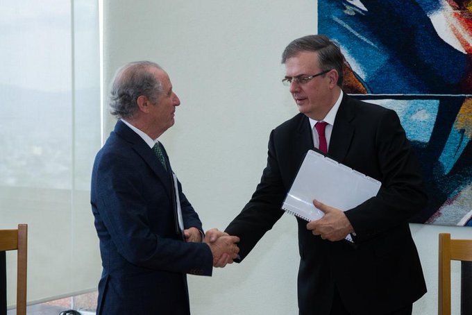 Eugenio Nájera Solórzano y Marcelo Ebrard. (Tomada de @bancomext)