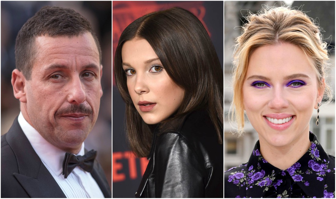 Adam Sandler, Scarlett Johansson y Millie Bobby Brown entre los nominados a los premios (Especial).