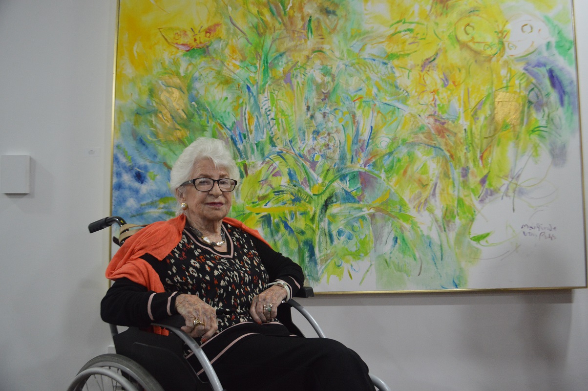 Marlinde Von Ruhs exhibe su colorido trazo en Galería Daniel Díaz de Casa Bruselas. (Gustavo Rodríguez)