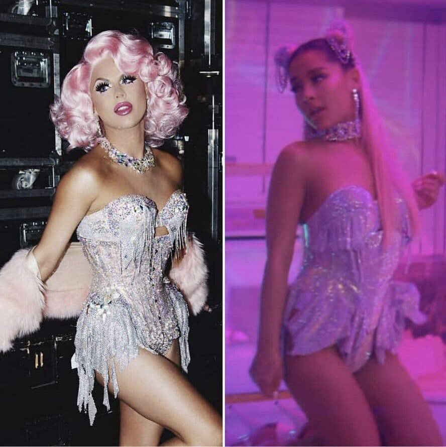 Drag Queen acusa a Ariana Grande de copiar su estilo (Twitter).